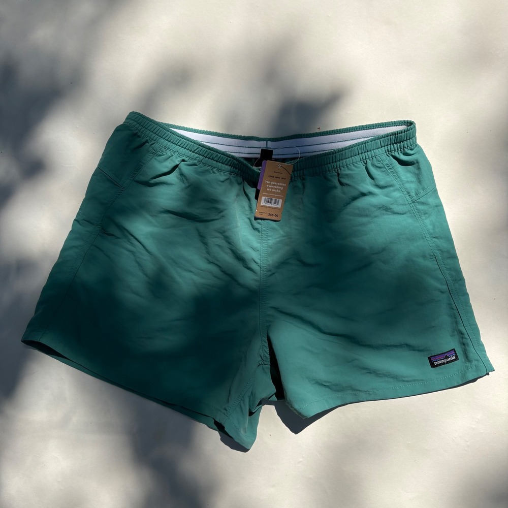 Patagonia Womens Baggies Shorts Beryl Green 57058 BRYG Size L NWT